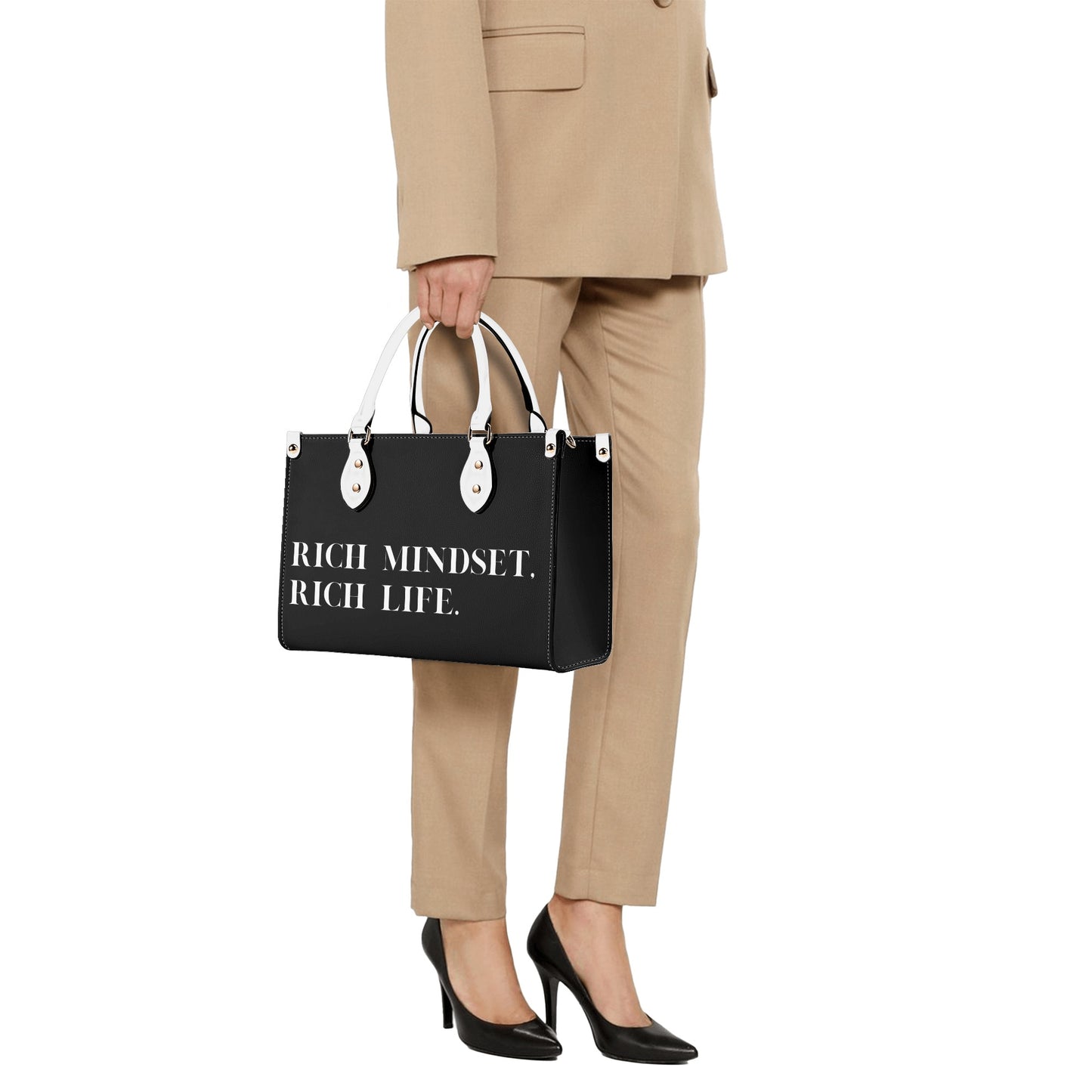 Rich Mindset. Rich Life. Zipper Tote