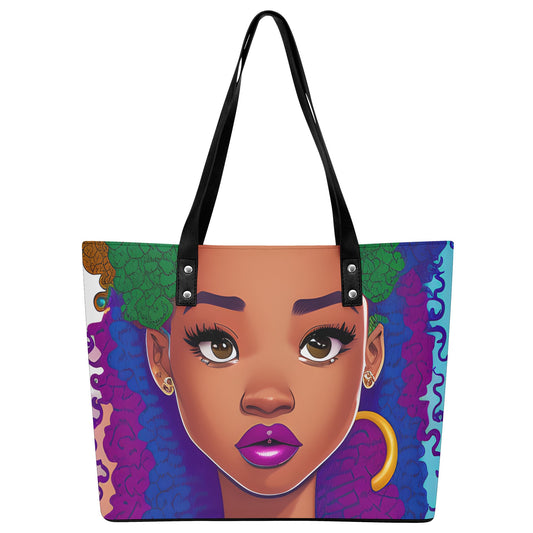 Beautiful Black Woman Caricature Handbag