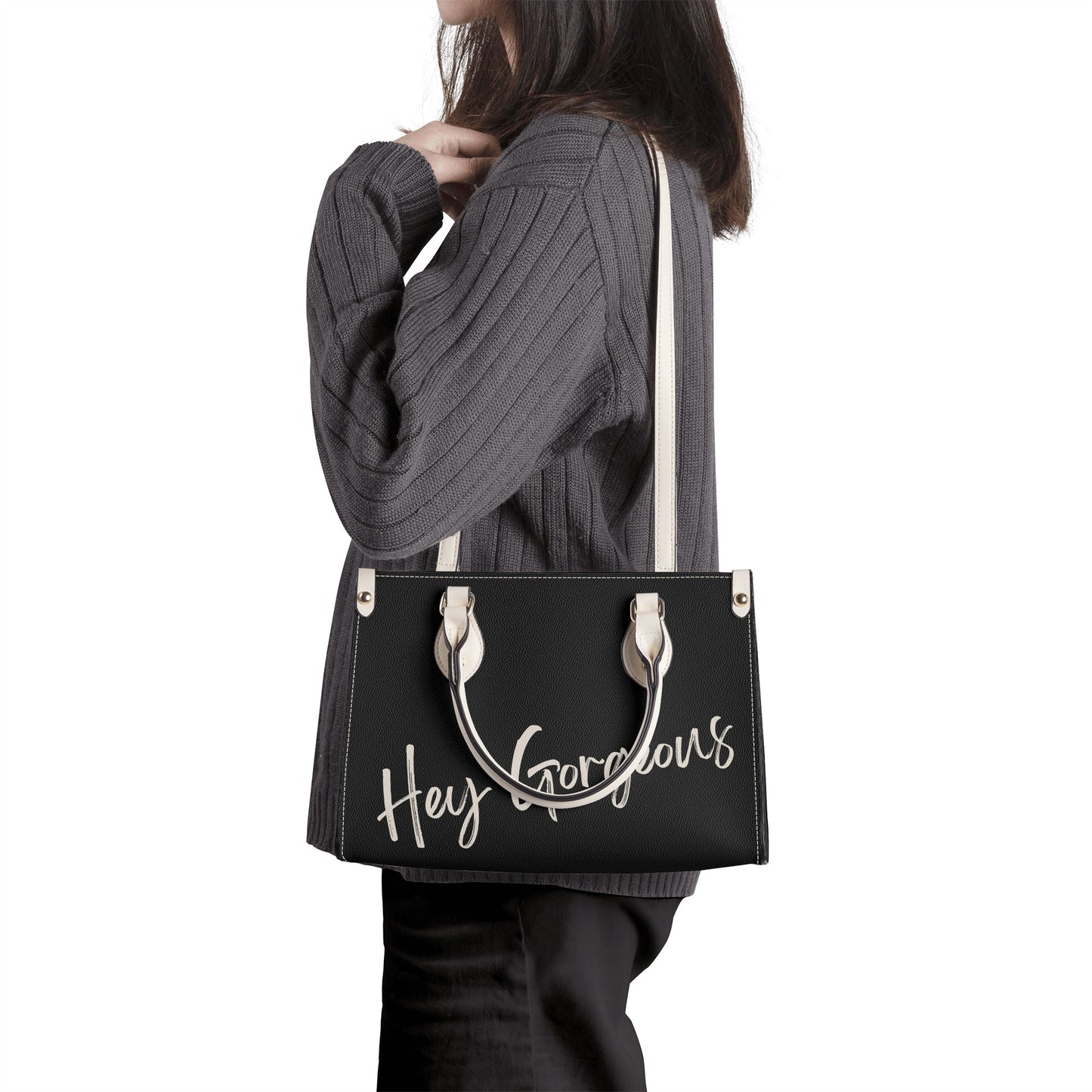 Luxury Hey Gorgeous Tote Bag - Beige